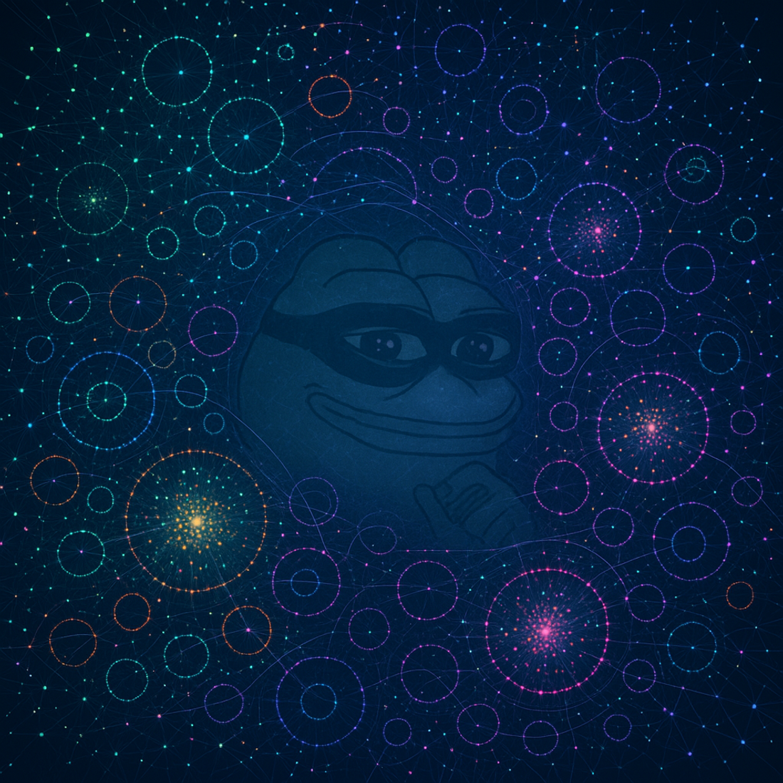 Stylised view of our on-chain intelligence network mapping thousands of wallets